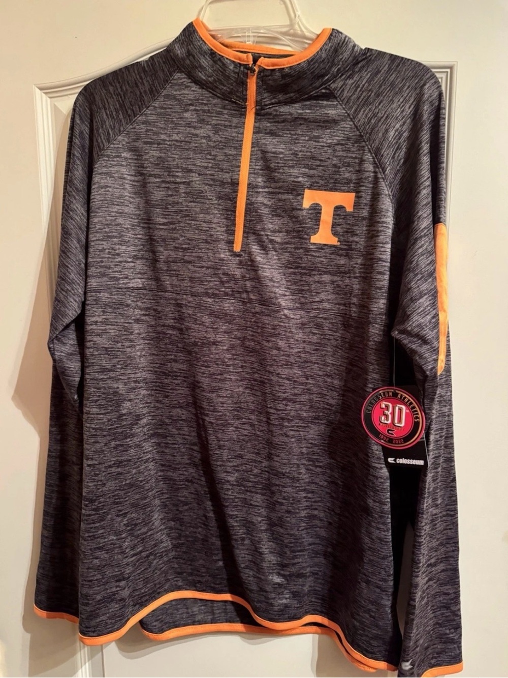 Tennessee Volunteers Colosseum Quarter-Zip Top Heathered Grey Men Size Large